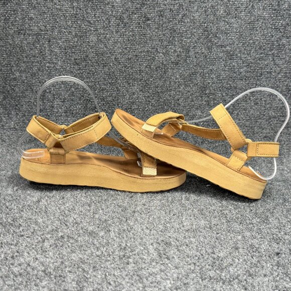 Teva Midform Universal Leather Sandals Women's Size 7 Desert Sand Leather Strap - Picture 7 of 12